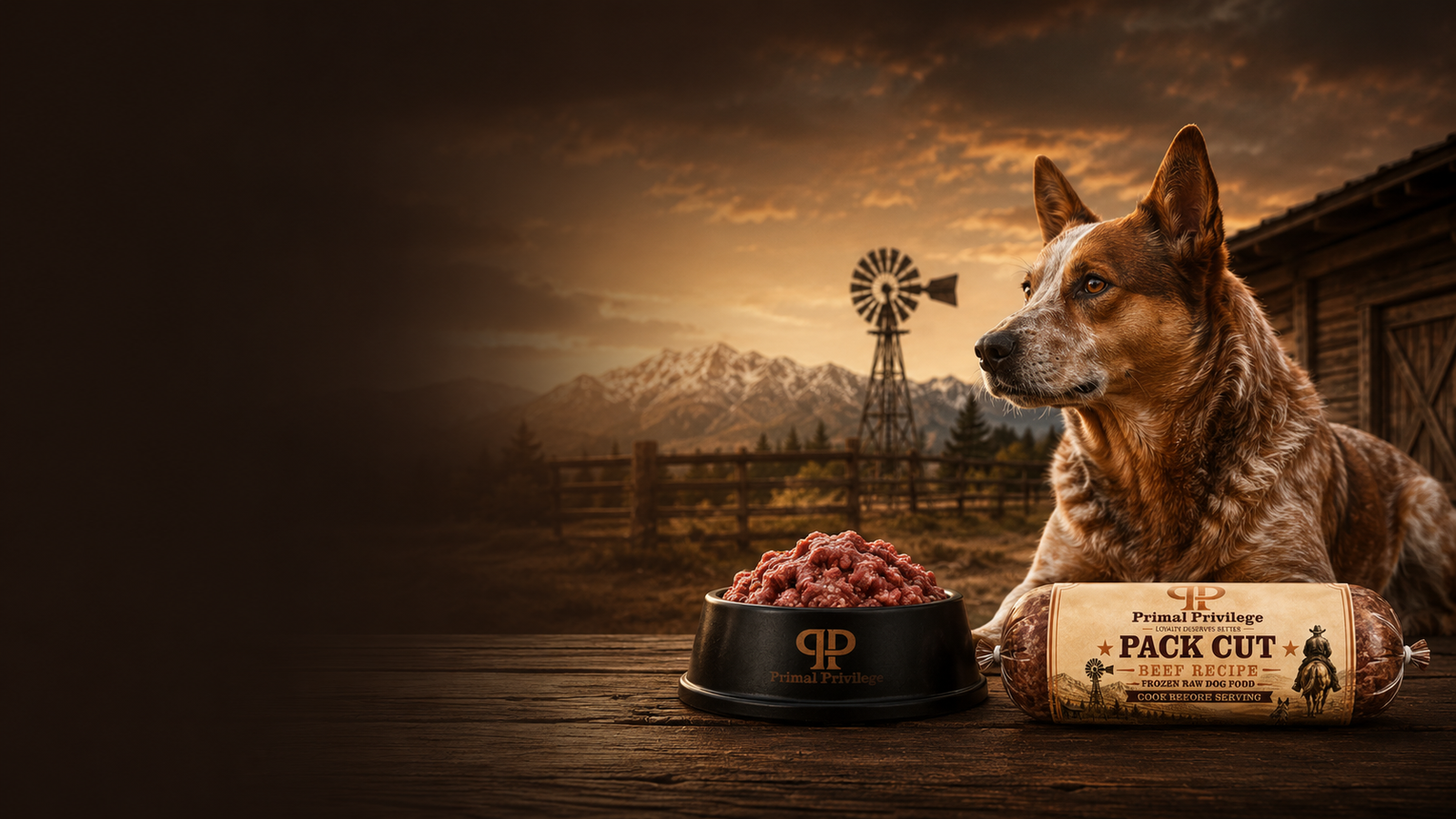 Raw Ritual — complete raw dog food in the bowl